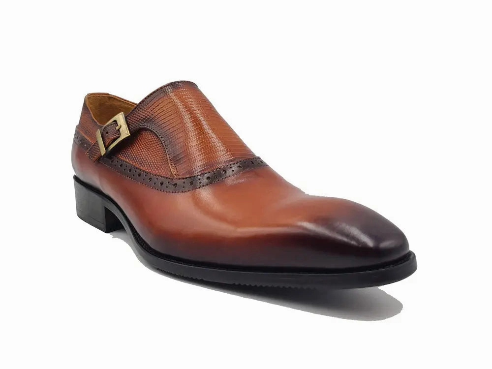 Base London Woburn Brogues Plain Toe Single Monk Loafer