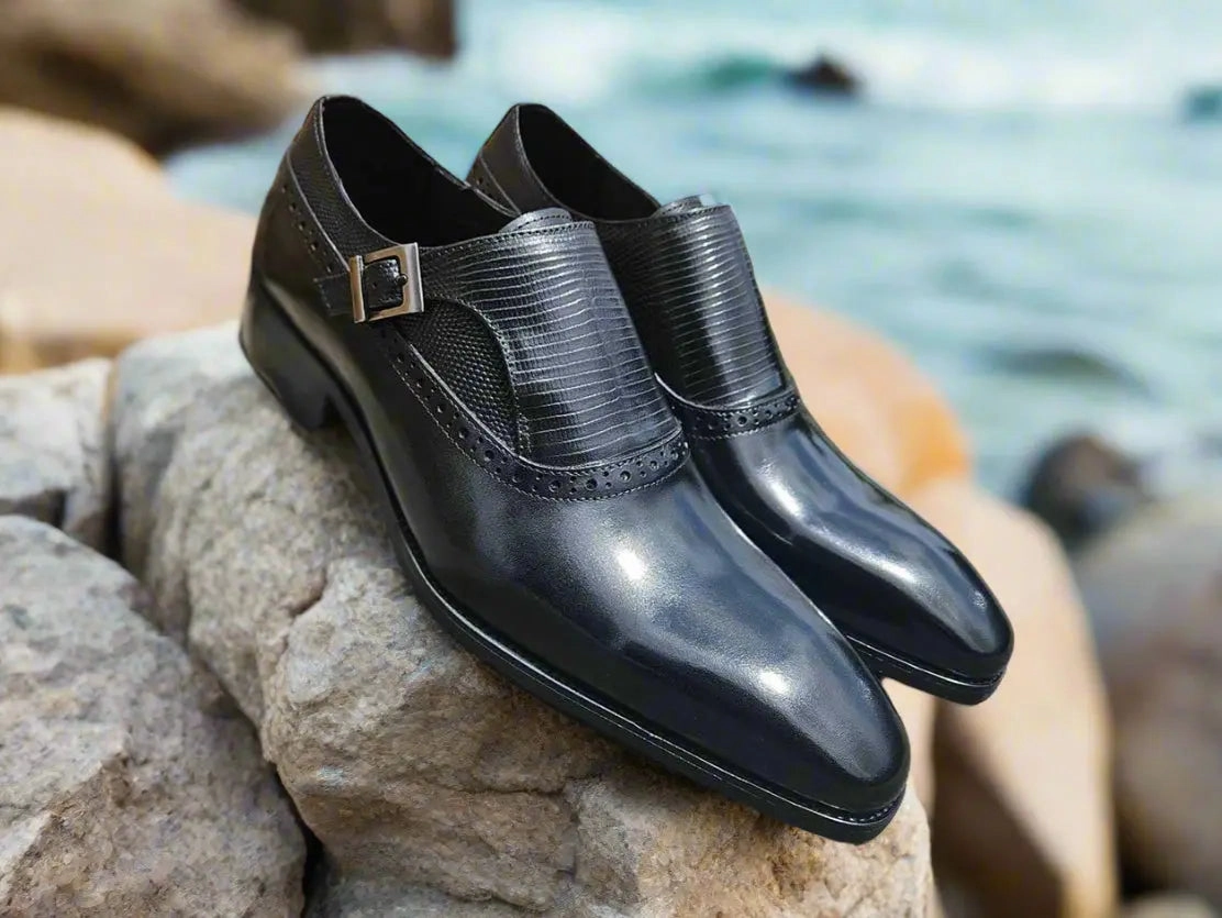 Rogue With A Brogue Plain Toe Single Monk Loafer