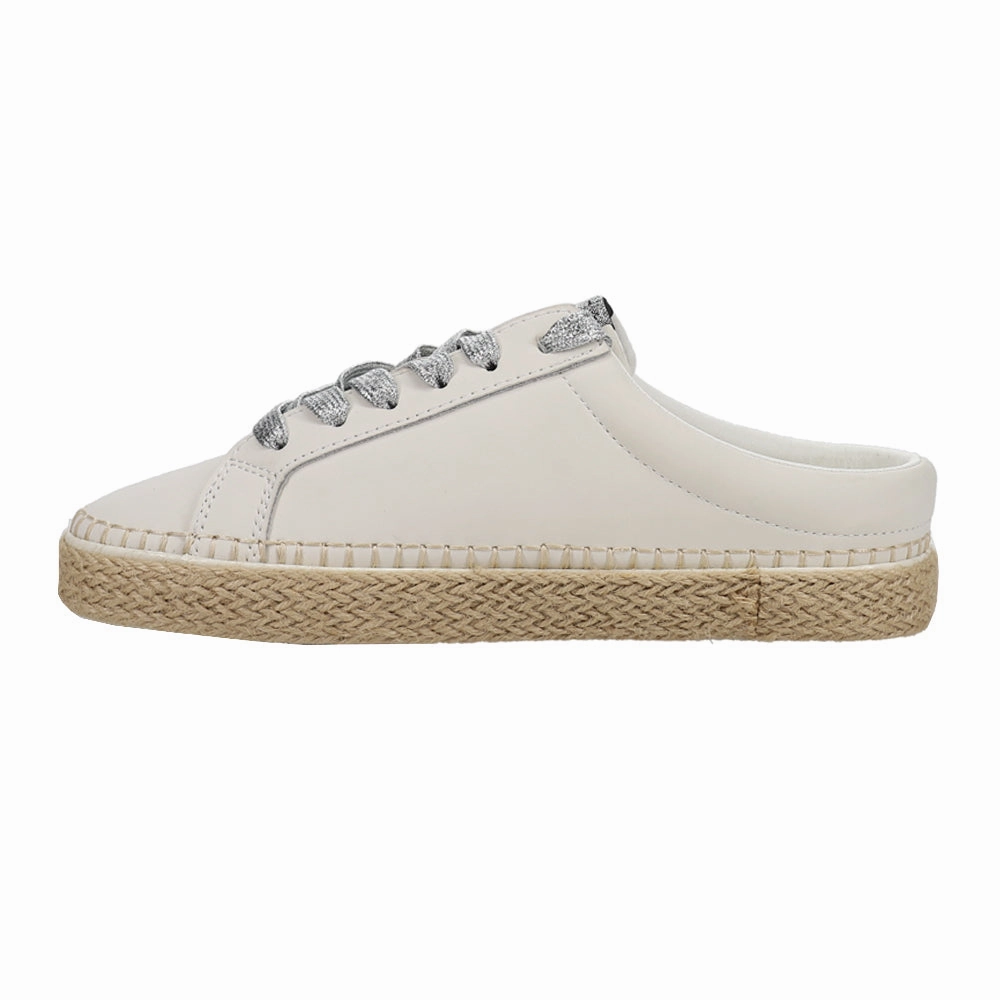 Slip-on Shoes Leather Melody Rhinestone Slip On Mule Sneakers