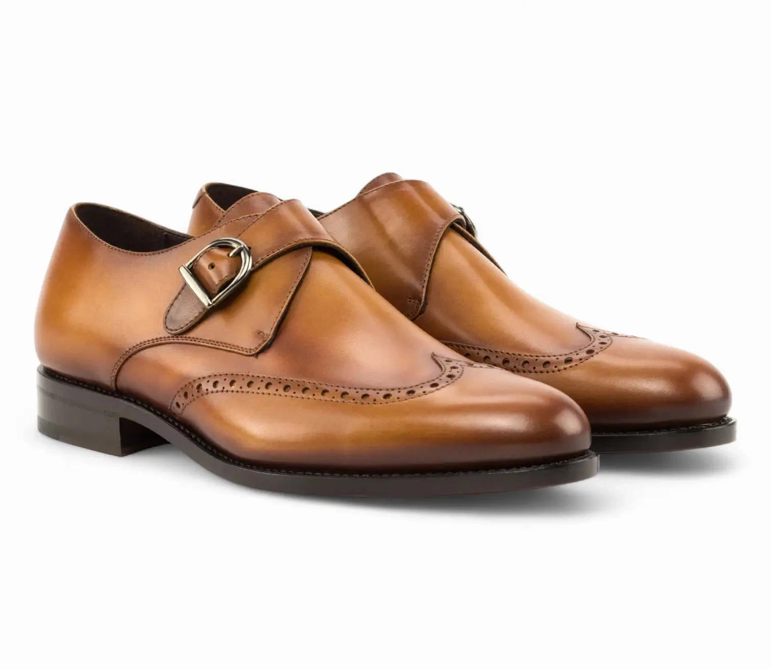 Oxford Vs Brogue Tan Single Monk