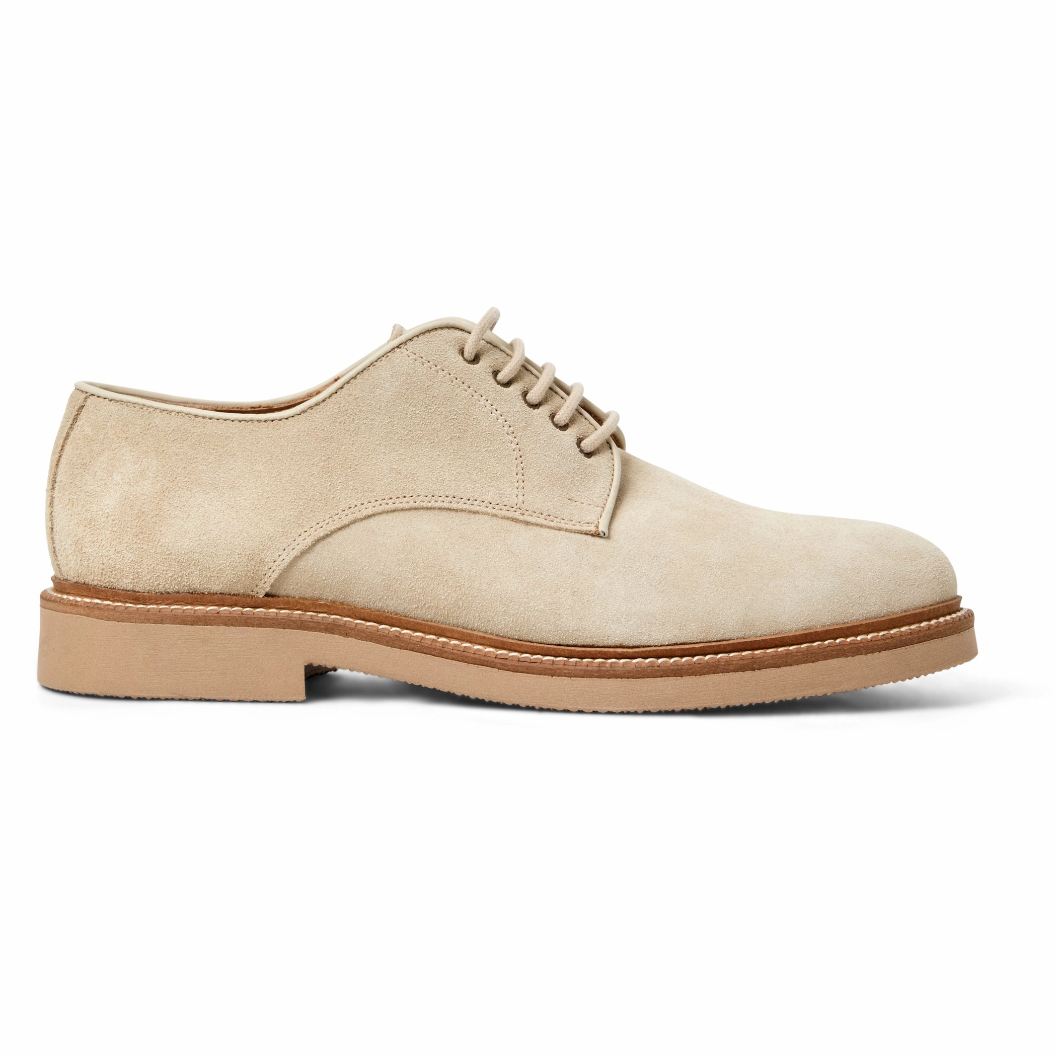 Chunky Sole Derby Shoes Dario Sand Suede