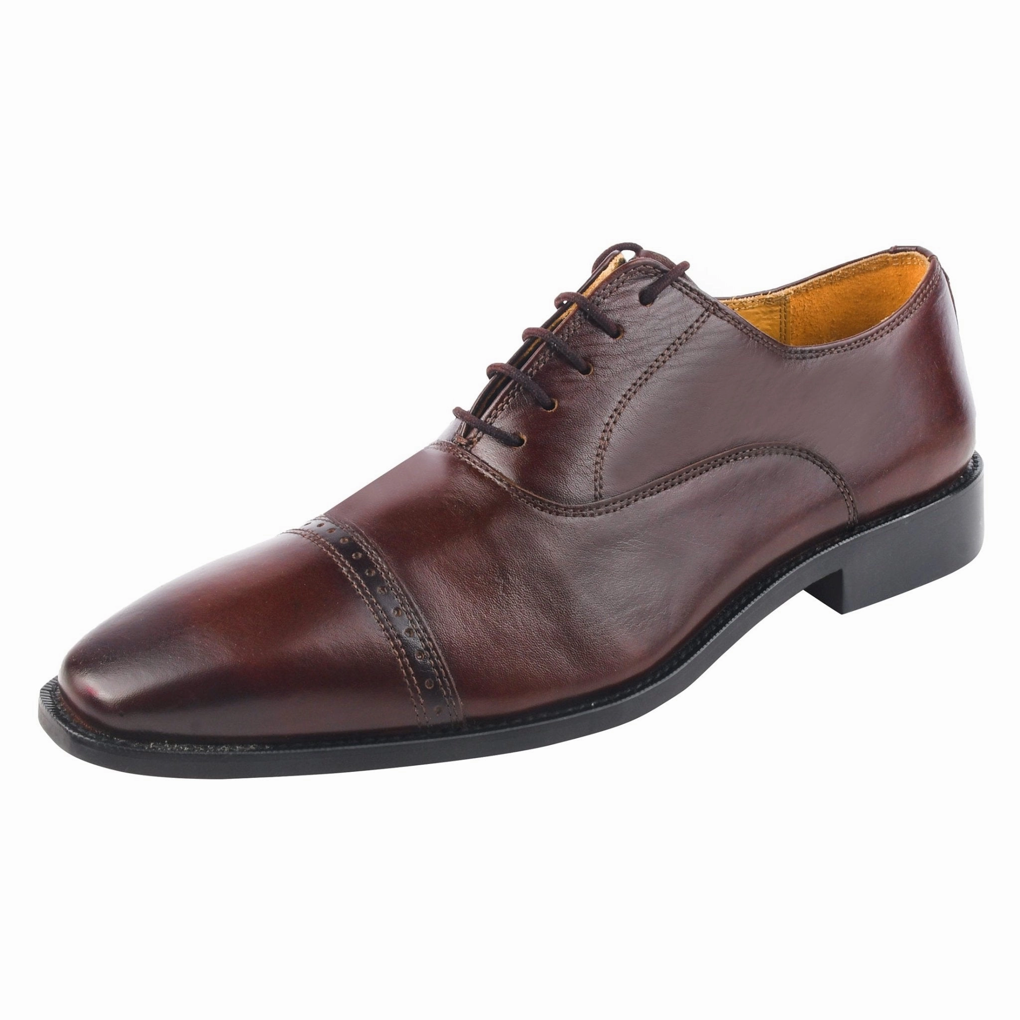 Dress Cap Toe Oxfords Oscar Mens Leather Lace up Oxford Designer Dress Shoes