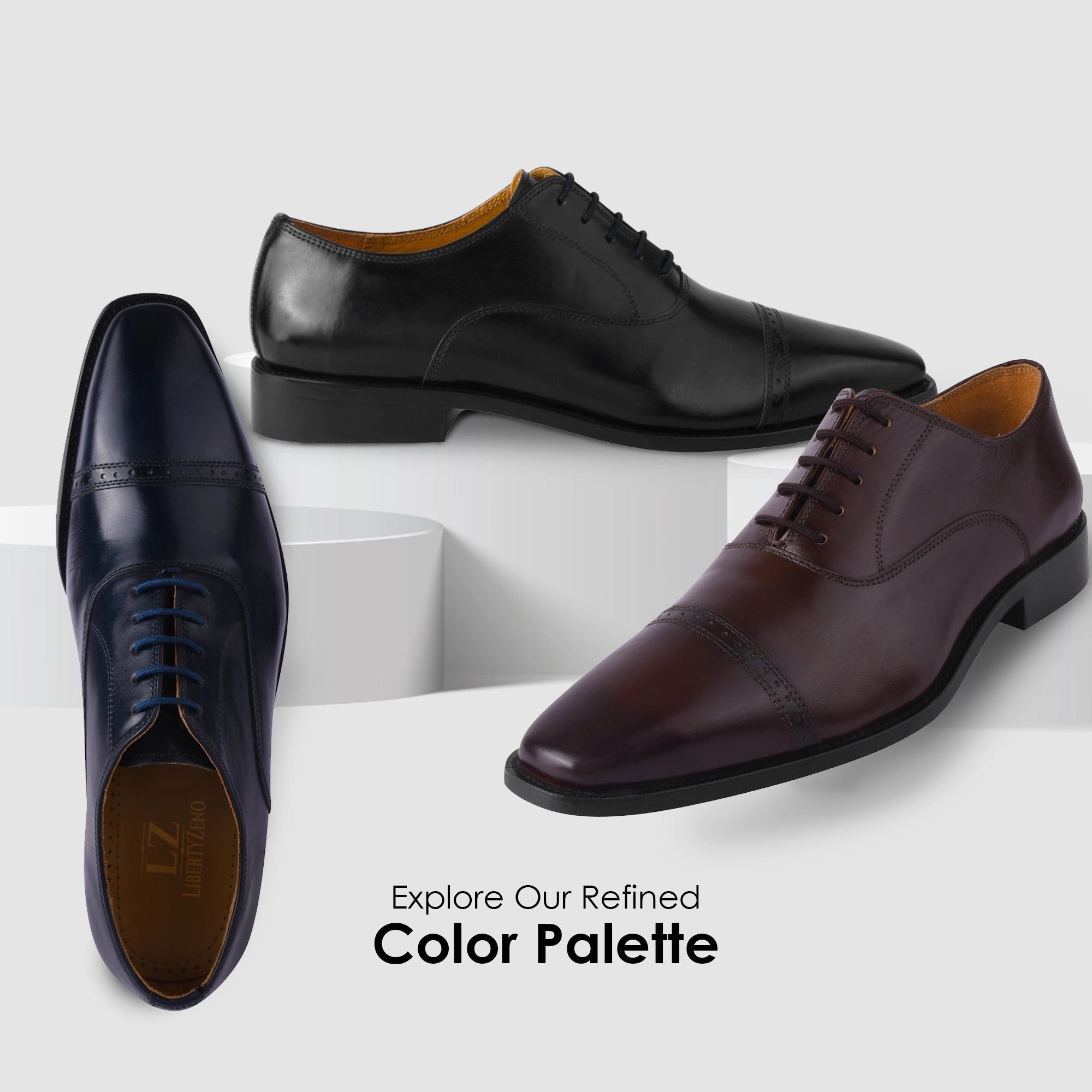 Oscar Mens Leather Lace up Oxford Designer Dress Shoes Dress Laser Oxfords