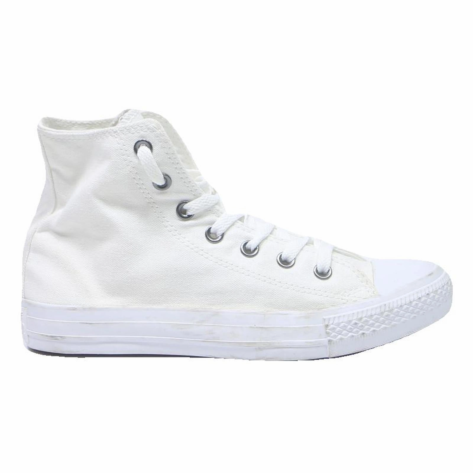 CONVERSE Chuck Taylor All Star Classic Womens High Top Trainers White Canvas UK Lunar Roam Casual Shoes