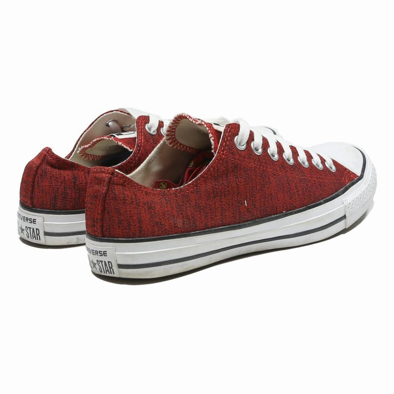 CONVERSE Chuck Taylor All Star Mens Low Top Trainers Red Canvas UK 8.5 Classic Best Casual Shoes To Wear With Skinny Jeans