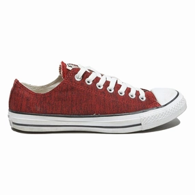 CONVERSE Chuck Taylor All Star Mens Low Top Trainers Red Canvas UK 8.5 Classic Casual Golf Shoe