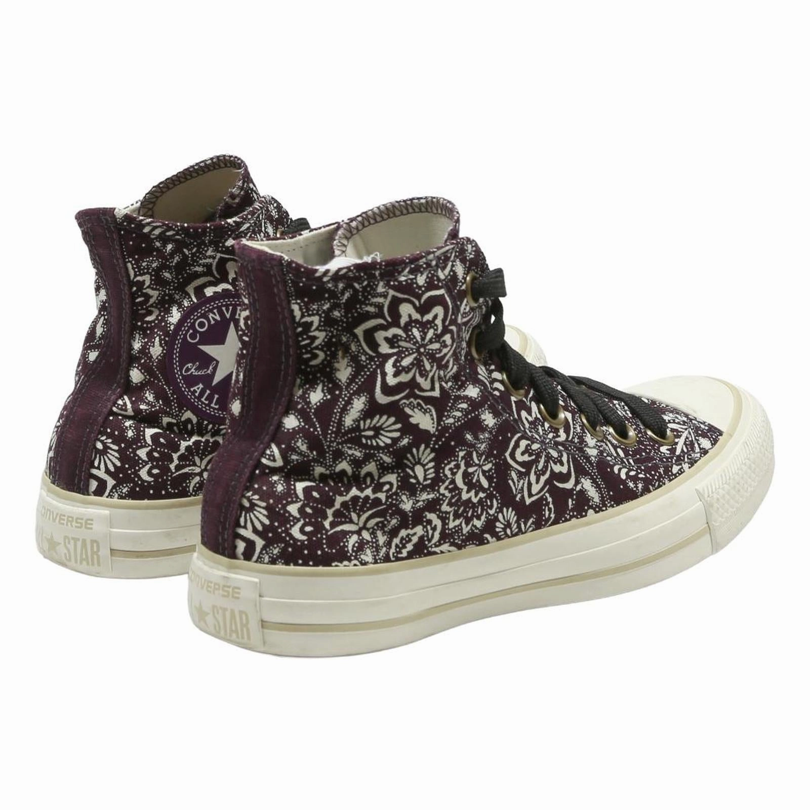 CONVERSE Chuck Taylor All Star Womens High Top Trainers Black & White Canvas UK Casual Leather Shoe