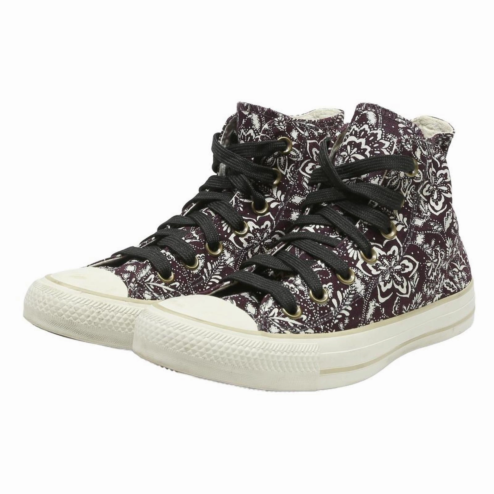 Tan Suede Casual Shoes CONVERSE Chuck Taylor All Star Womens High Top Trainers Black & White Canvas UK