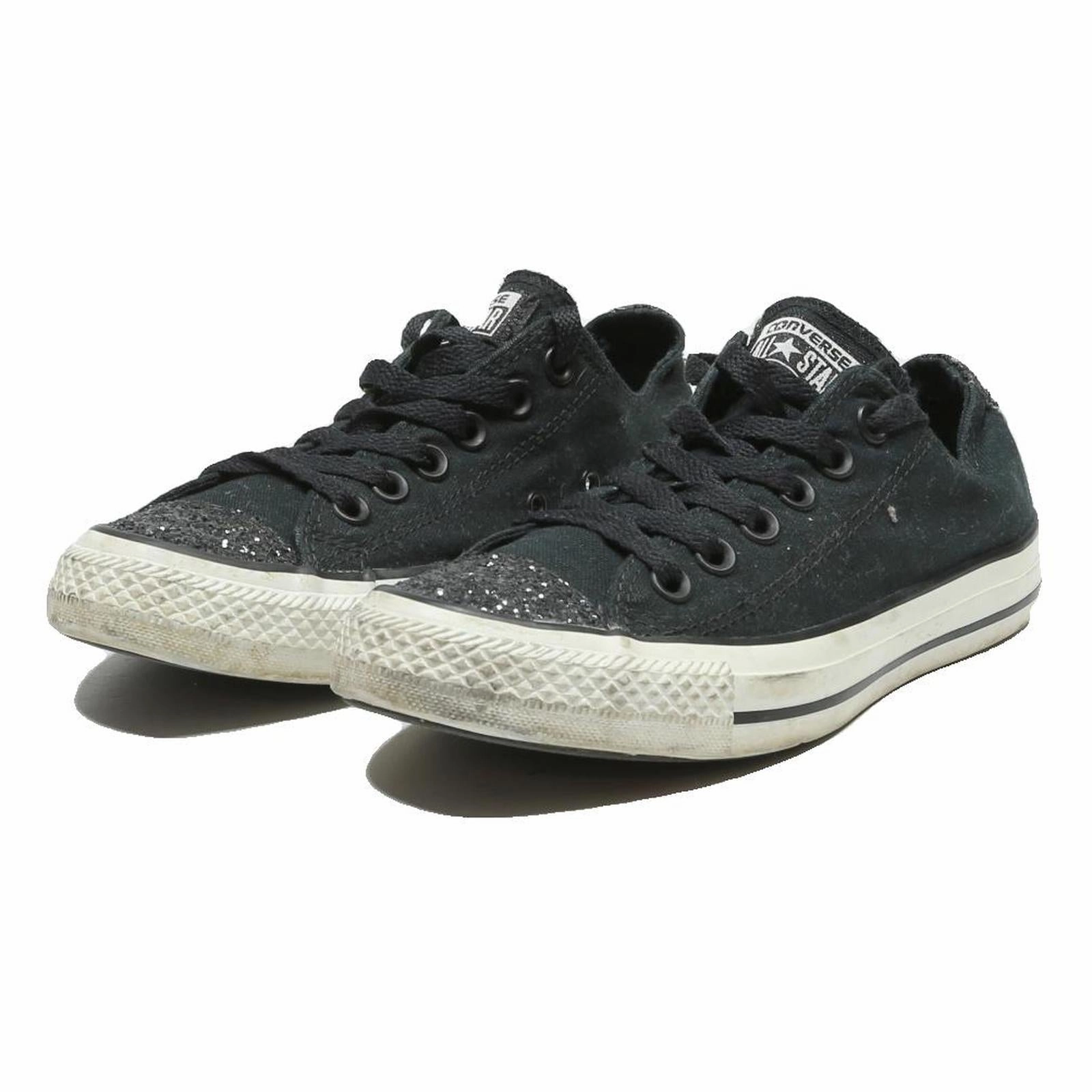 Casual Dress Shoes To Wear With Jeans CONVERSE Chuck Taylor All Star Womens Low Top Trainers Black Canvas UK 4.5