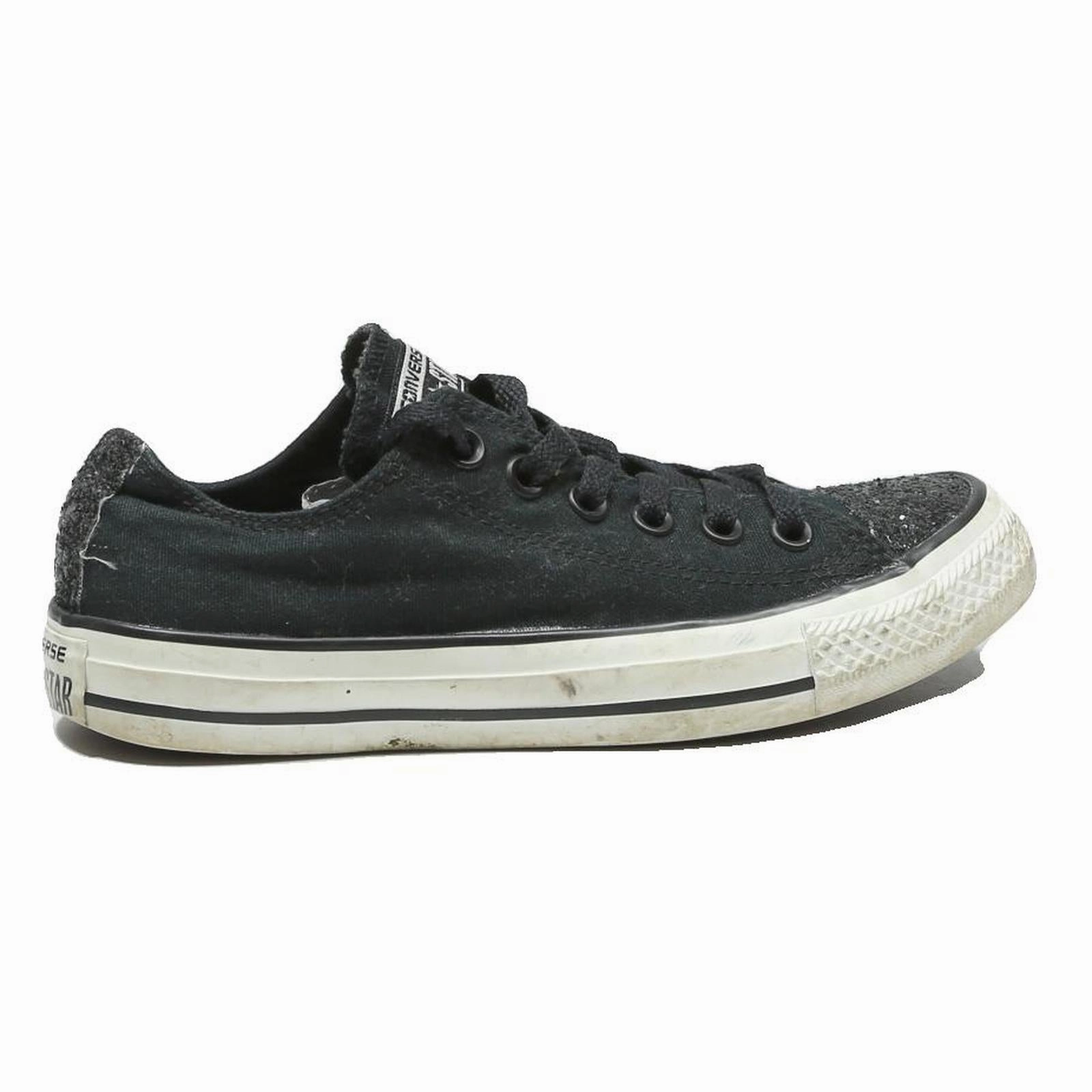 CONVERSE Chuck Taylor All Star Womens Low Top Trainers Black Canvas UK 4.5 Champion Shoes Casual