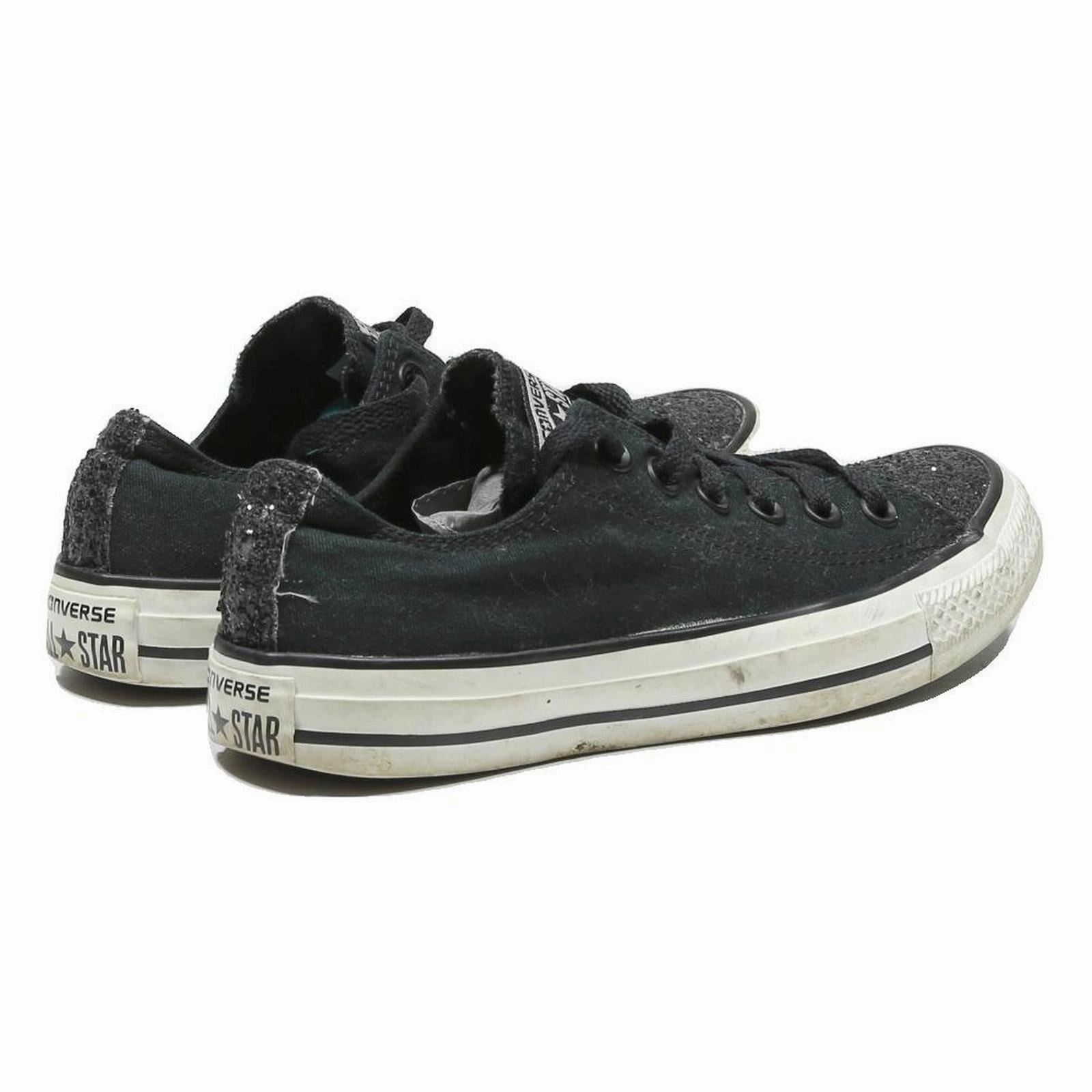 CONVERSE Chuck Taylor All Star Womens Low Top Trainers Black Canvas UK 4.5 Retro 1 Low Se Casual Shoes