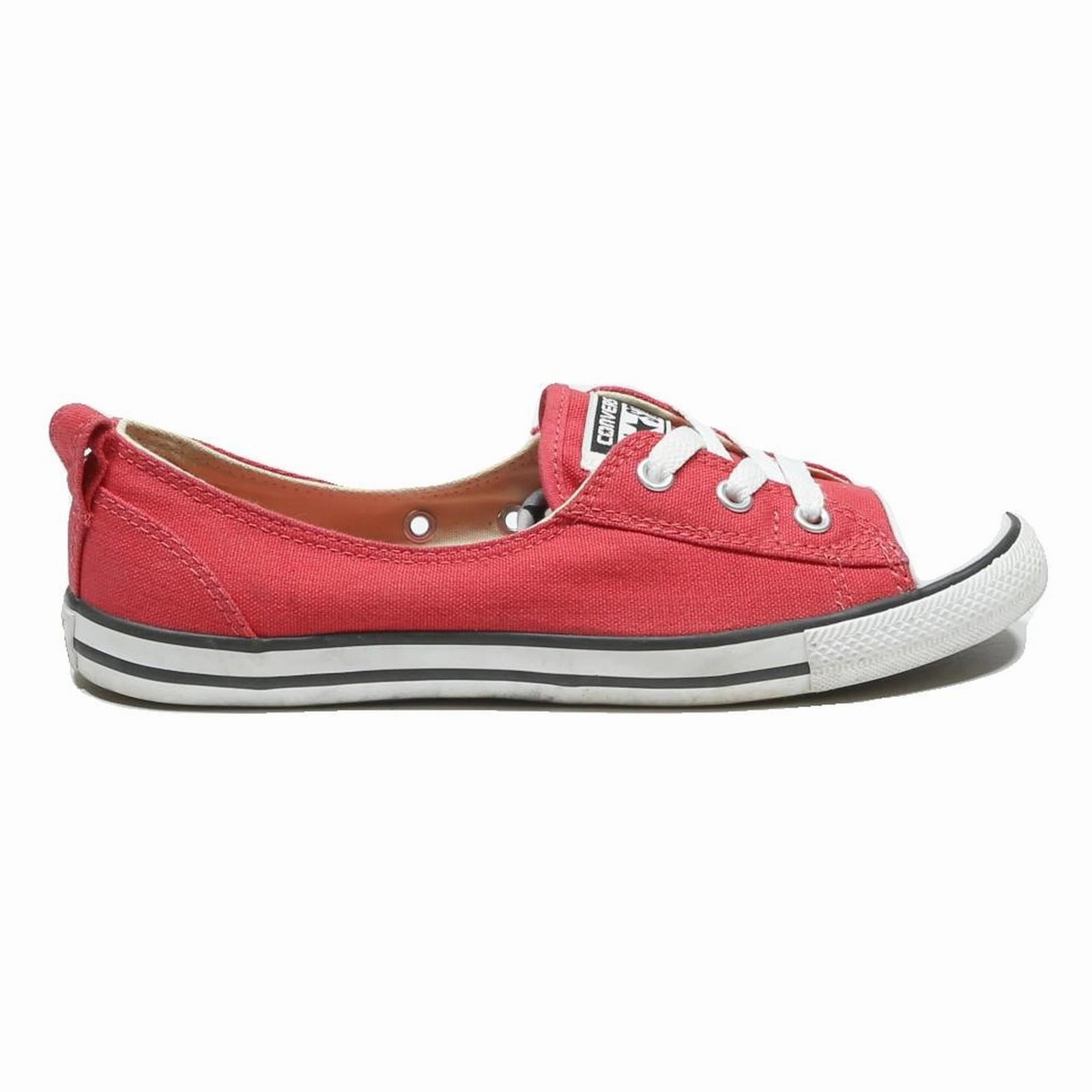 CONVERSE Chuck Taylor All Star Womens Low Top Trainers Red Canvas UK 5 Casual Wide Fitting Casual Shoes