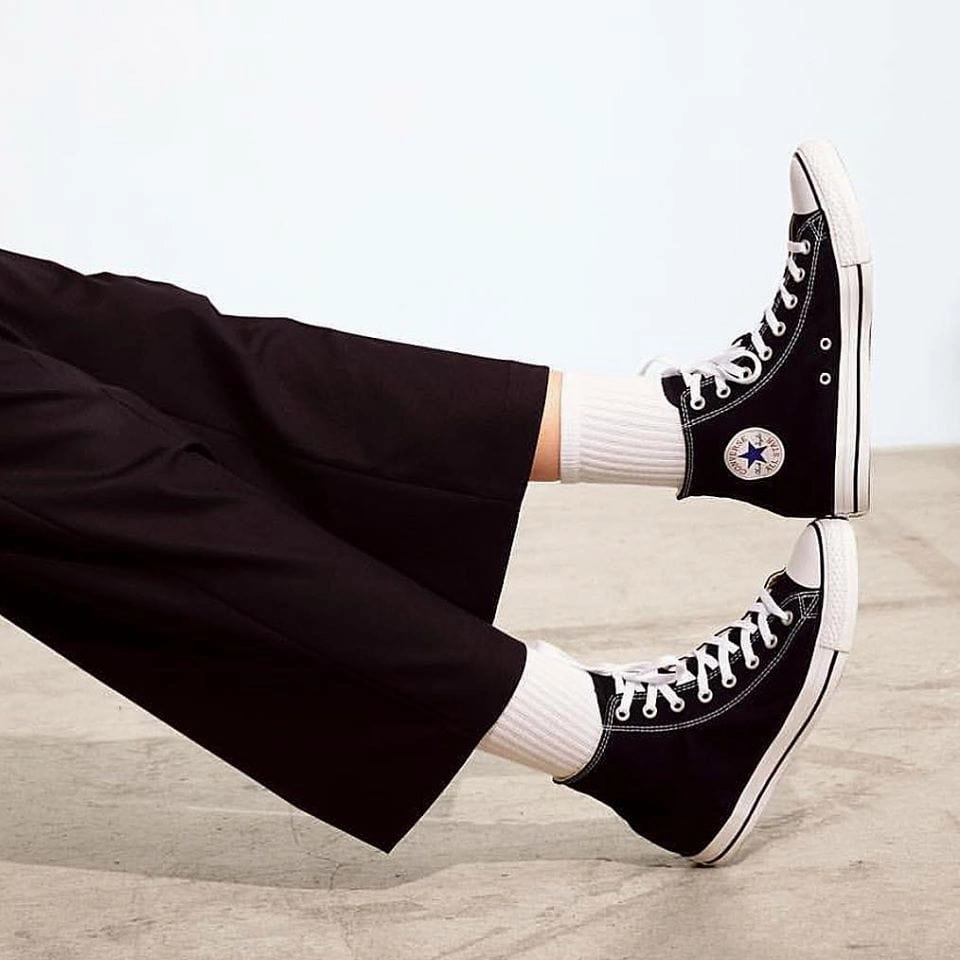 Converse Men's Chuck Taylor All Star High Top Black/White Shoe Pride Basketball Shoes