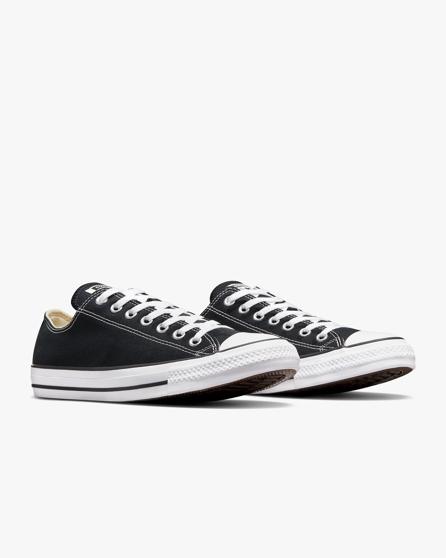 Converse Men's Chuck Taylor All Star Low Top Black/White Shoe Clean Basketball Shoes