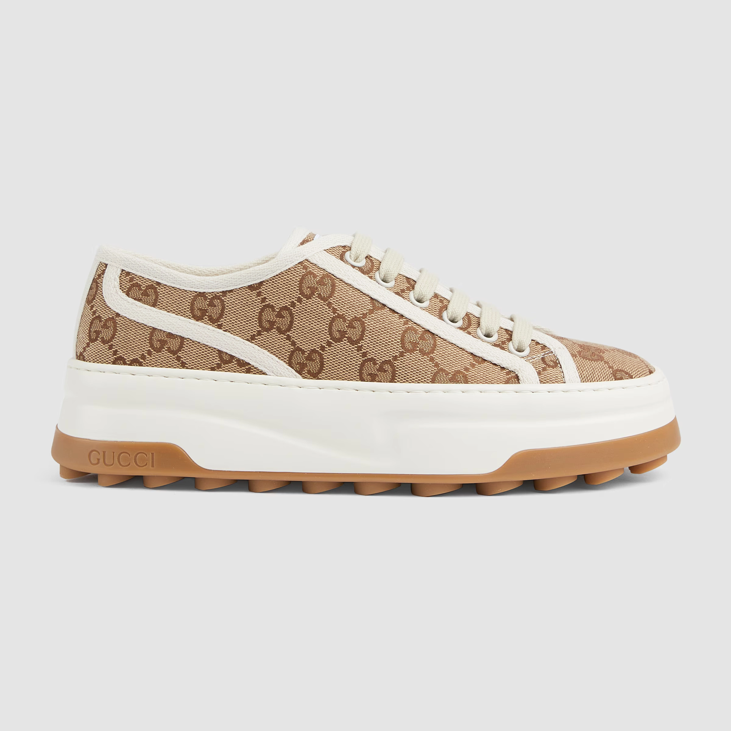 Gucci GG printed platform sneakers Beige Orthopedic Tennis Shoe