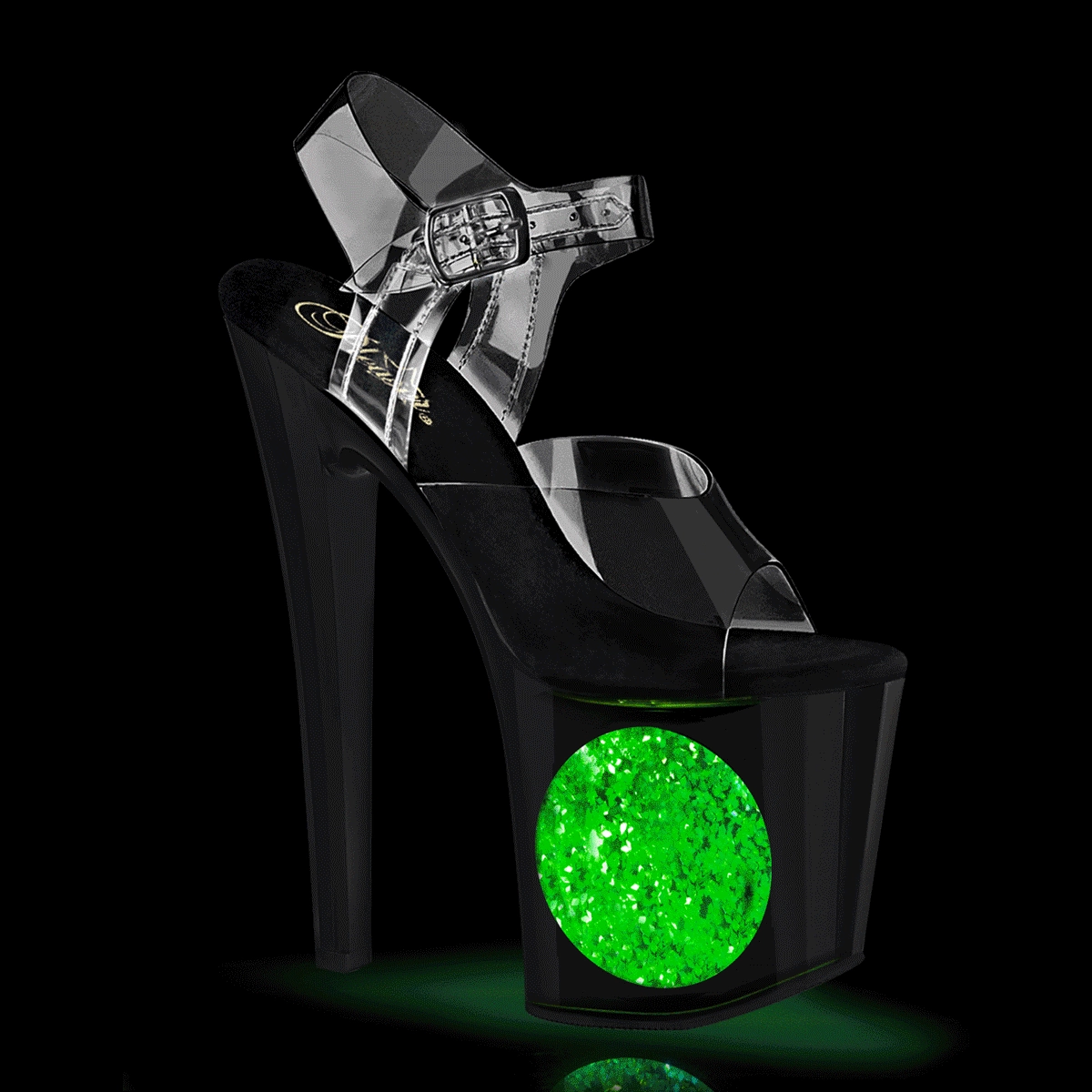 8" Heel LED Light-Up Ankle Strap Platform (ENCHANT-708LT) Ugly Mary Jane Shoes