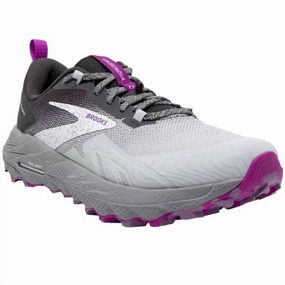 Eiger Trail Running Shoes Women's Cascadia 17 Shoes In Oyster/blackened Pearl/purple