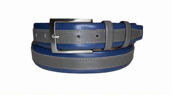 Corrente Calfskin Sport Shoe Blue/Grey Best Slip On Shoes For Arch Support