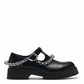 Mary Jane Wedge Dress Shoes Cosmere Men's Chain Mary Janes - Black