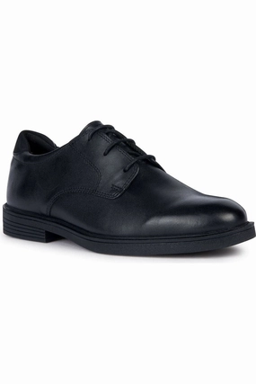 Lumber Down Moc Toe Oxfords Geox Zheeno J36LAA black school shoes