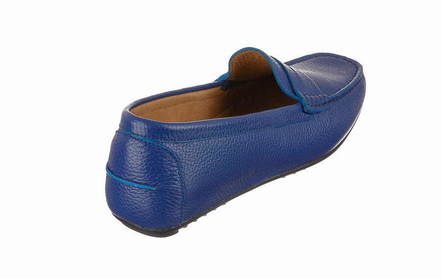 Vm Sonia Blue Patent Leather Lug Sole Loafers