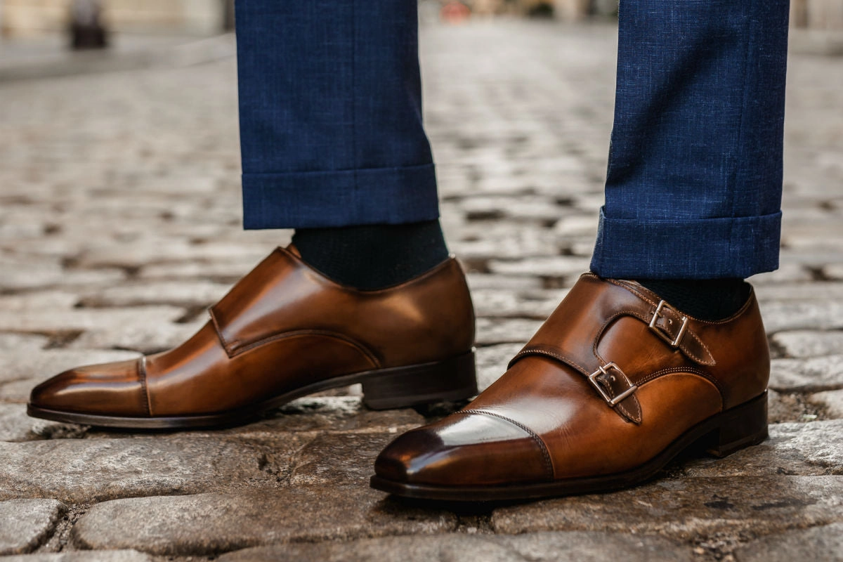 Brogan And Hesketh Formal Wear The Burton Double Monk Strap - Brown
