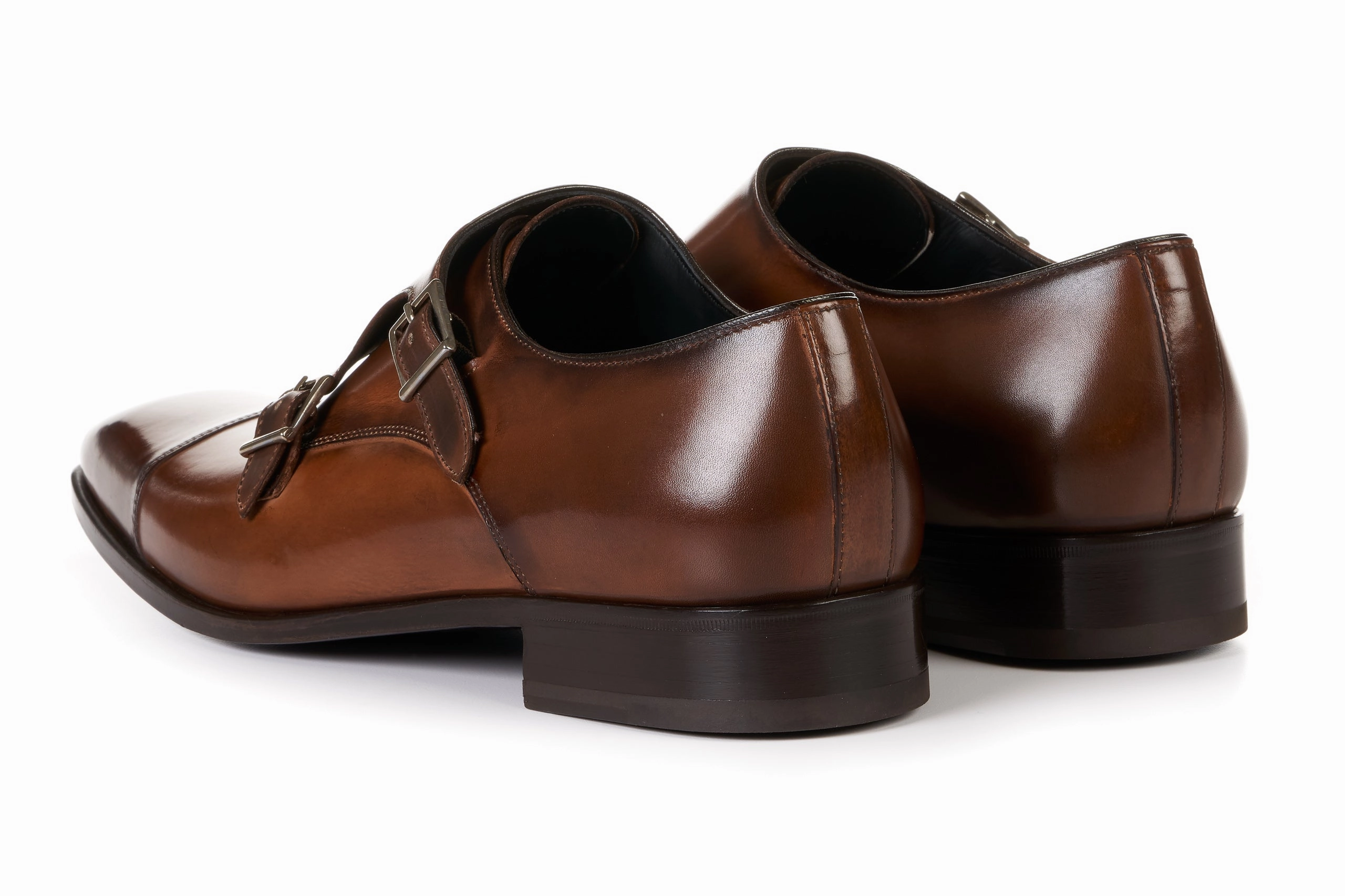 Aldo Deluca Brogues The Burton Double Monk Strap - Brown