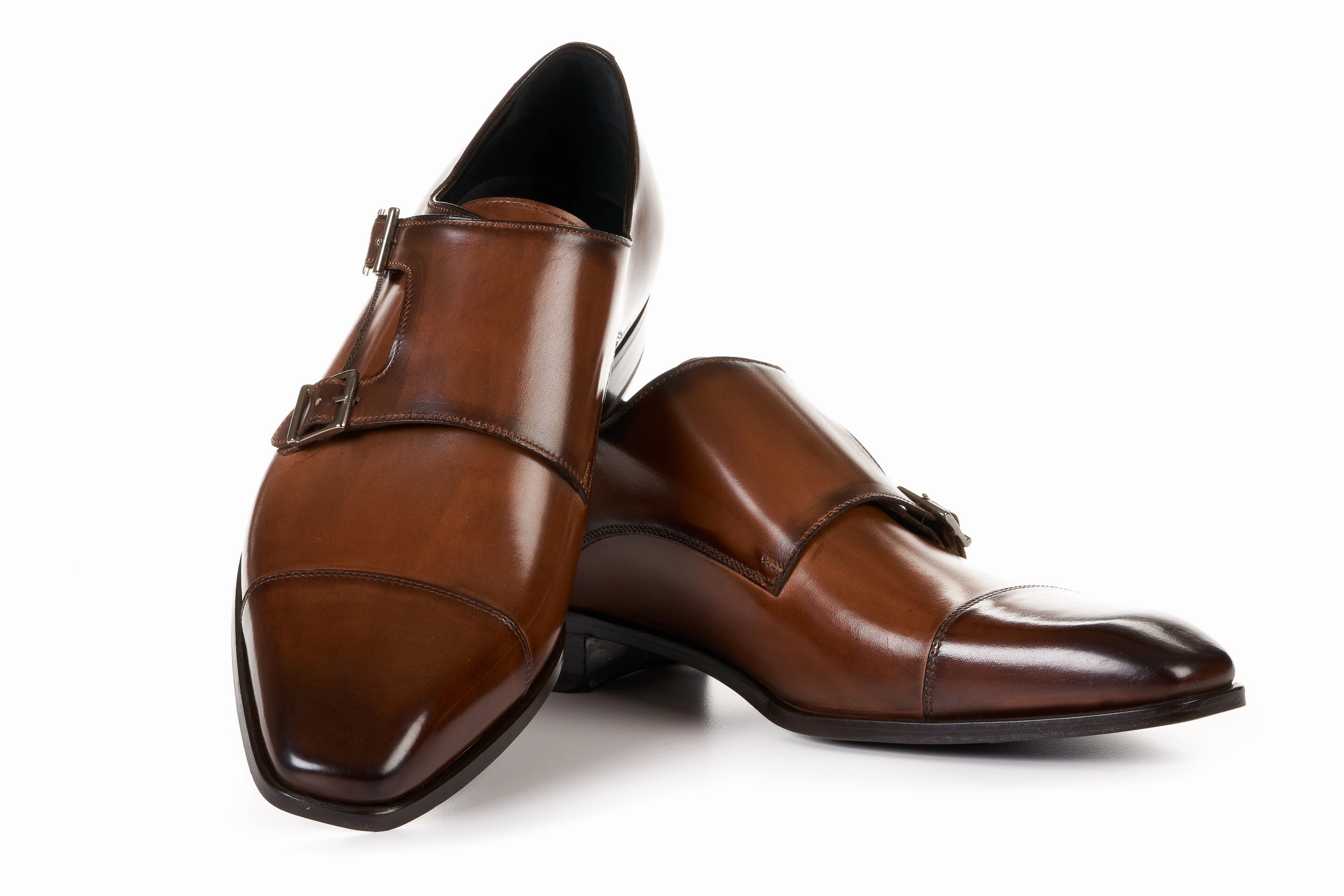 The Burton Double Monk Strap - Brown Adam Oxford Brogues