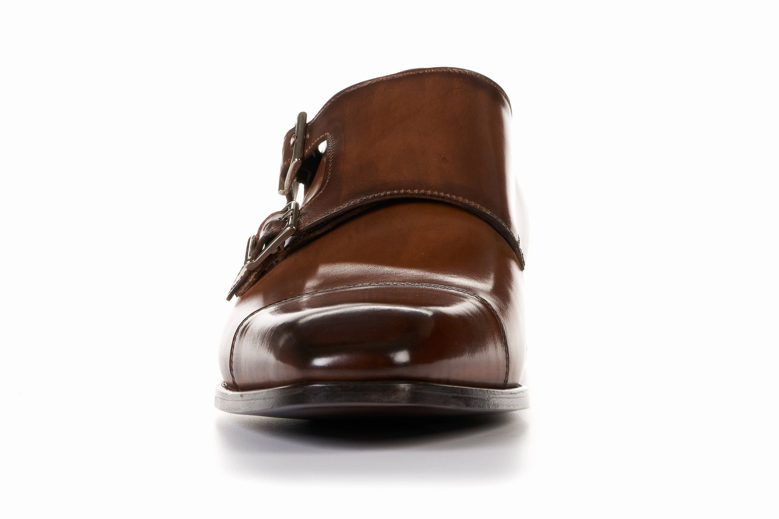 Wingtip Brogue Oxford Shoes The Burton Double Monk Strap - Brown