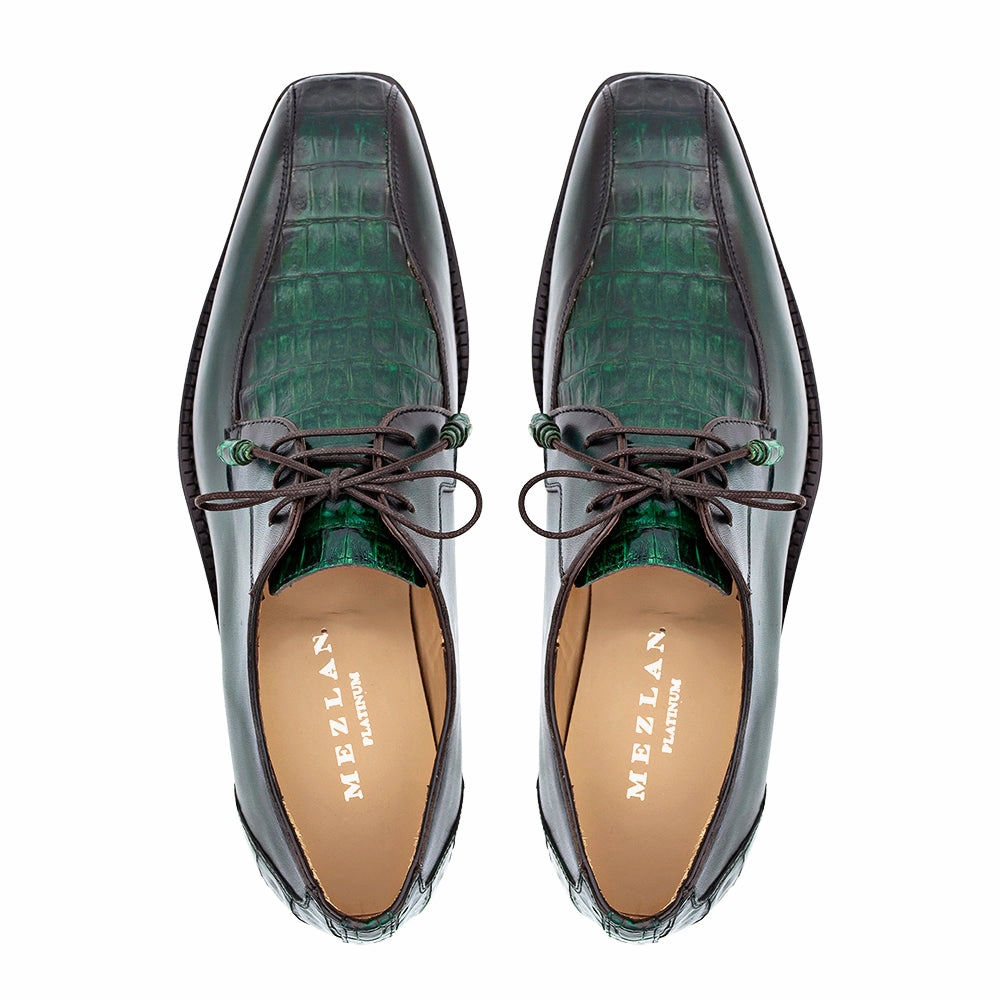 Crocodile/Calf Derby Derby Shoes And Jeans