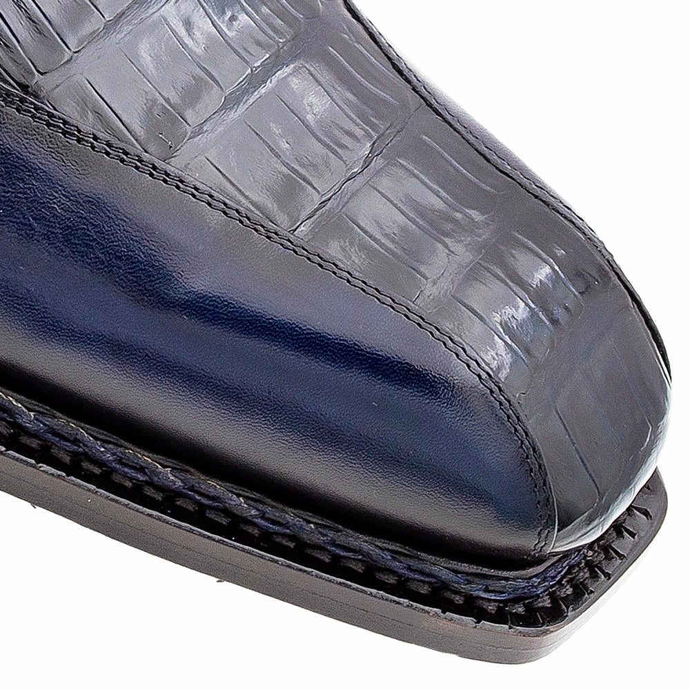 Lace Up Oxford Dress Shoes Crocodile/Calf Derby