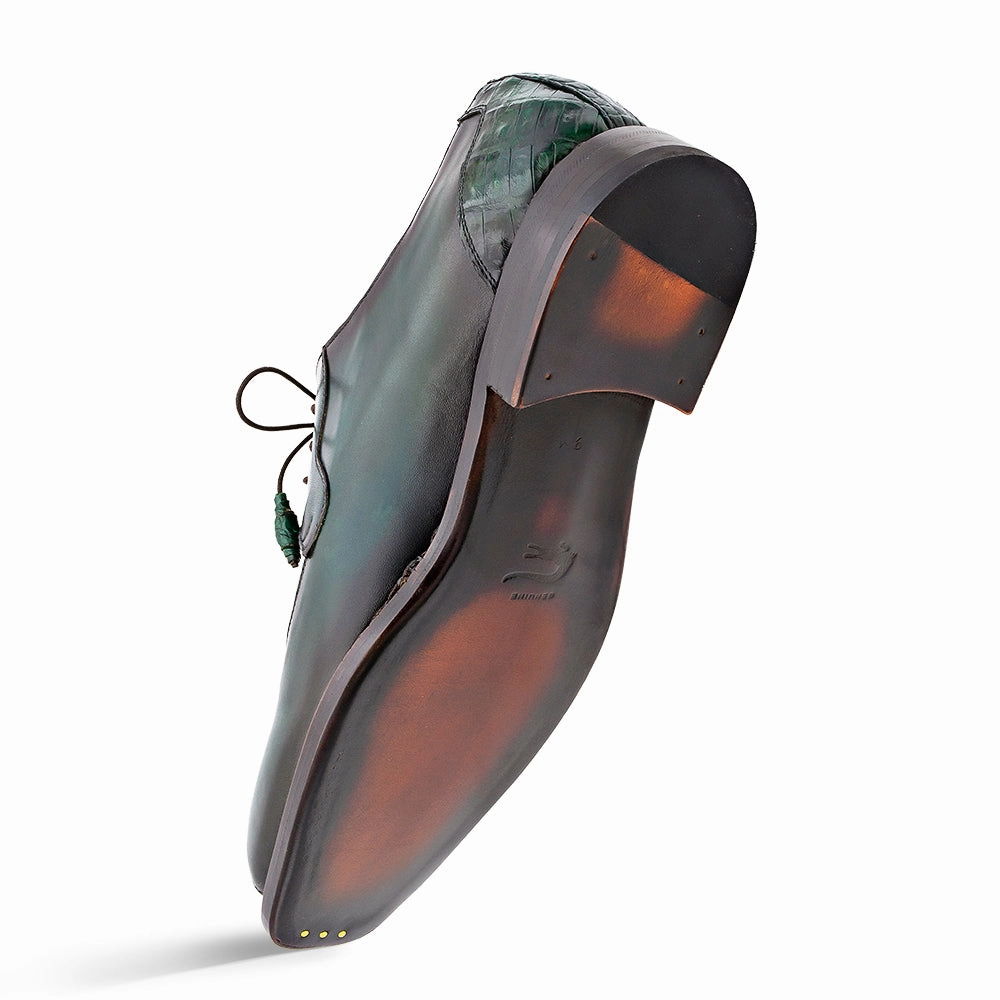 Designer Derby Shoes Crocodile/Calf Derby