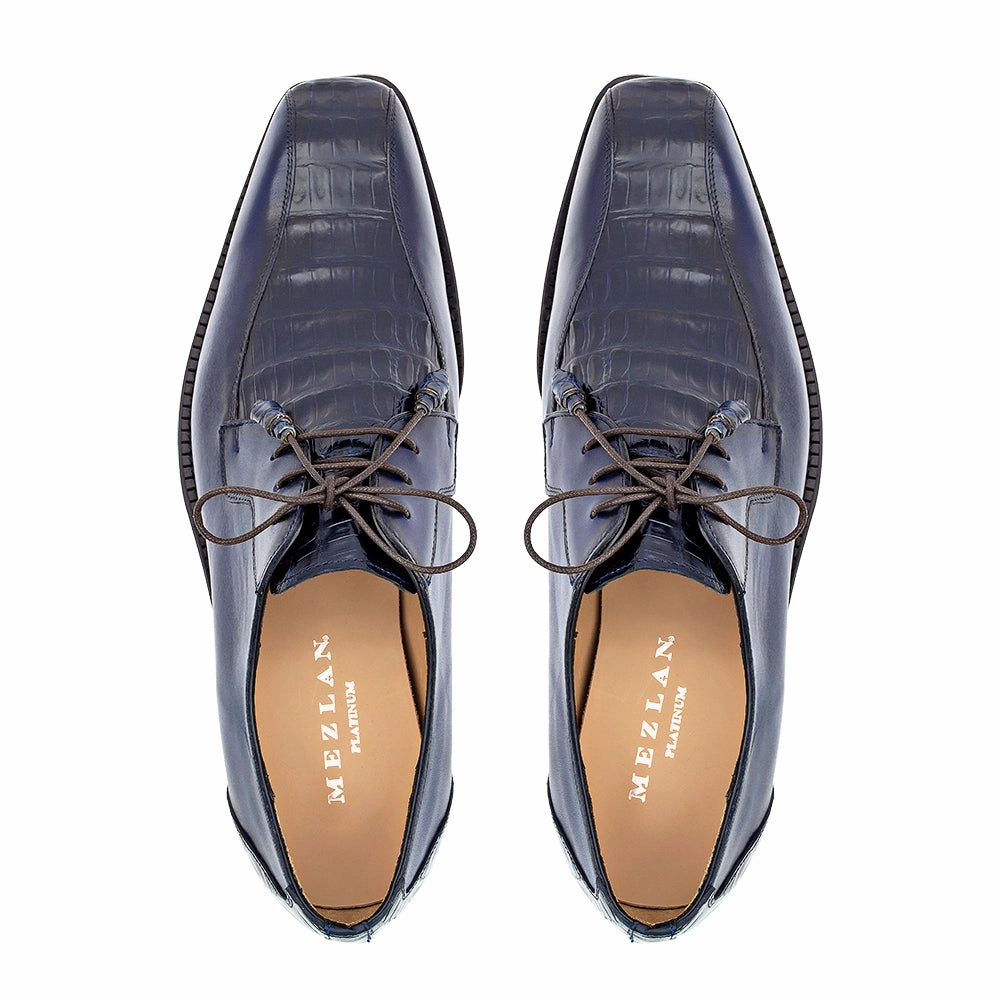 Crocodile/Calf Derby Casual Shoes