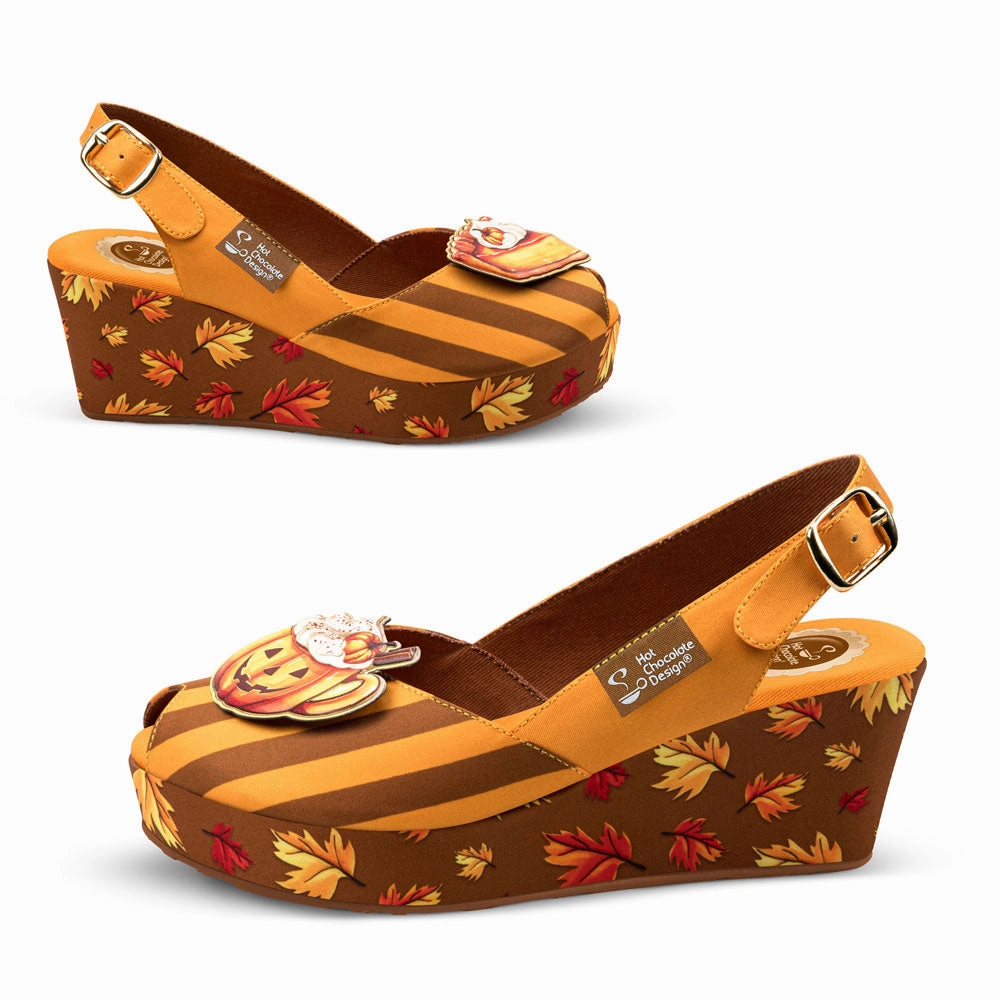 Trojan Mary Jane Safety Shoe Chocolaticas Autumn Delight Women's Platform Sandal