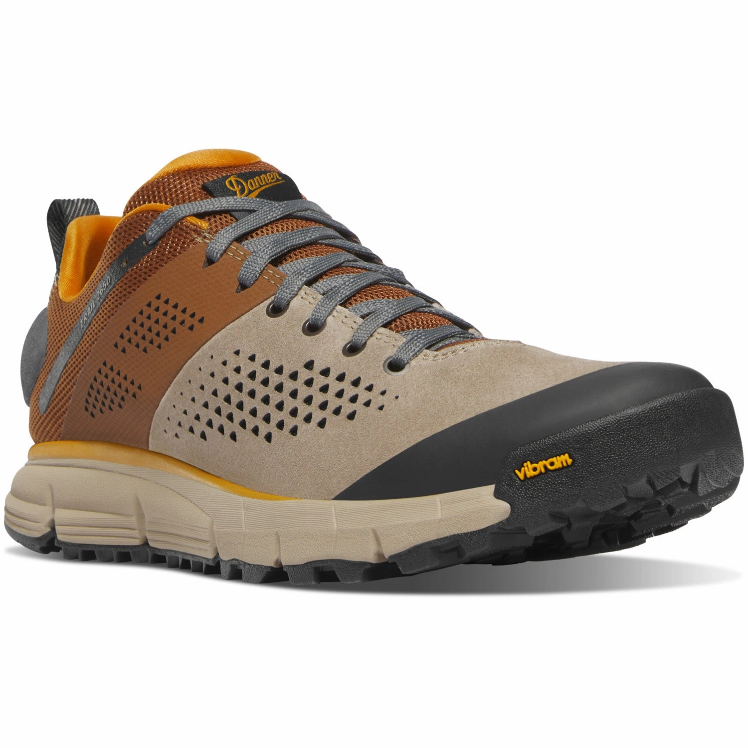 Rock Climbing Shoes Wide Feet Danner Mens Trail 2650 Timber Wolf/Bone Brown Suede Hiking Shoes