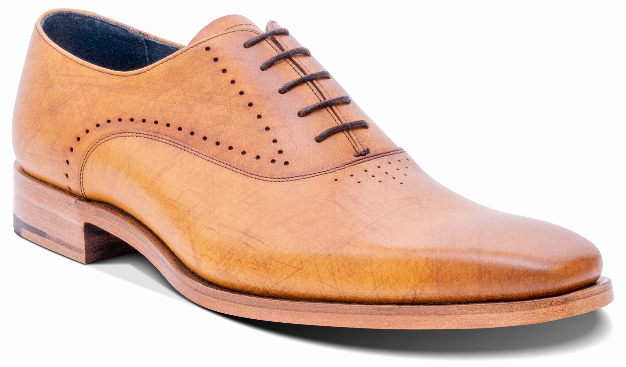 Witney - Cedar Hatch Effect White Oxfords Shoes
