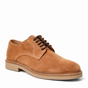 Eyelet Lace-up Flatform Canvas Shoes Dario Cognac Suede