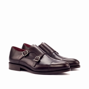 Le Brogues Dark Brown Leather Double Monk