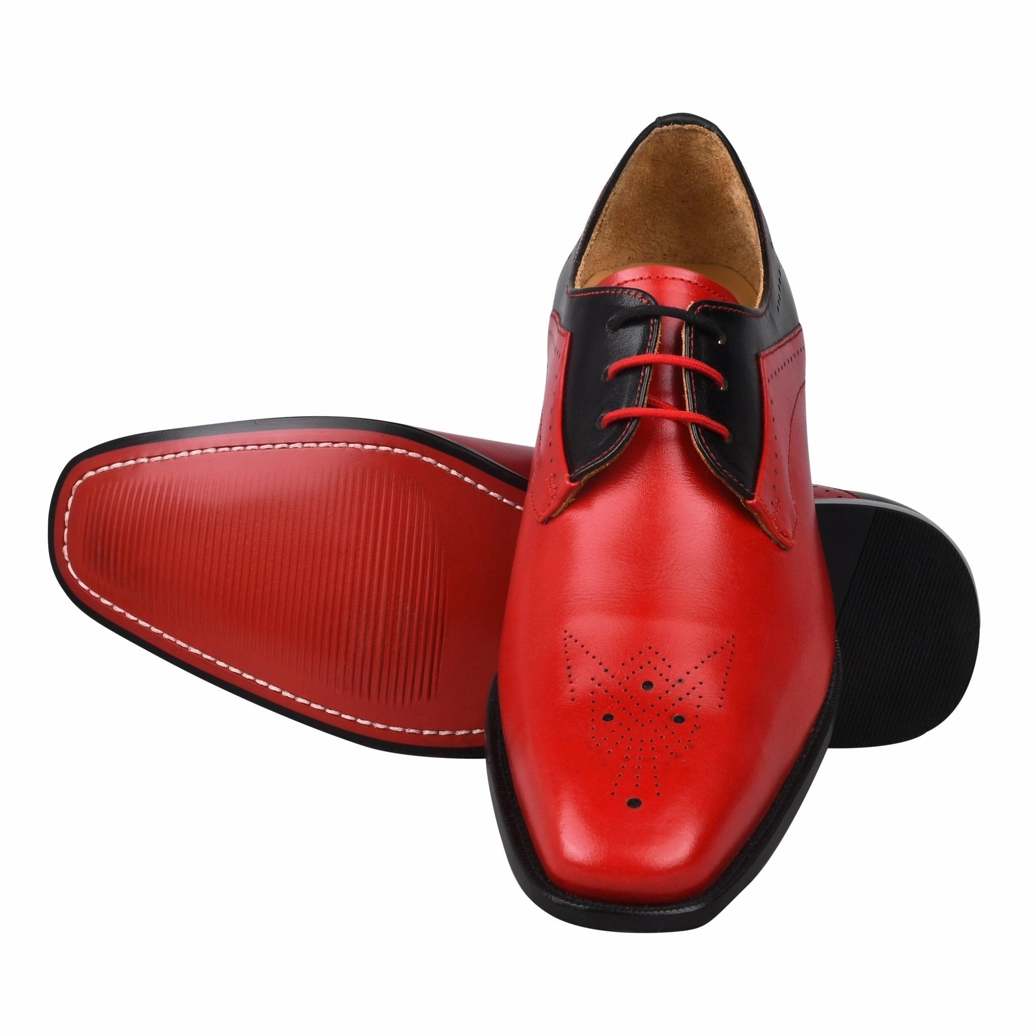 David Genuine Leather Red Bottom Dress Shoes Modern Classics Cap Oxfords