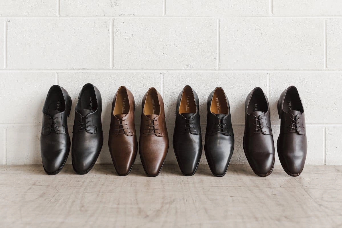 Cycling Shoes 'Gideon' classic vegan derby round toe by Zette Shoes - dark chestnut