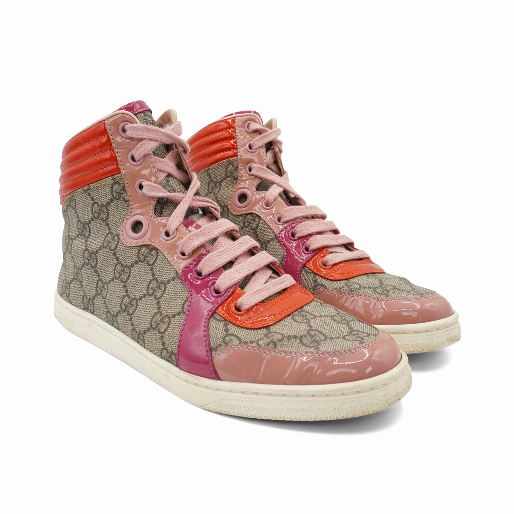 Loafers Casual Shoes Gucci 'GG Supreme' High-Top Sneakers - Women's 38