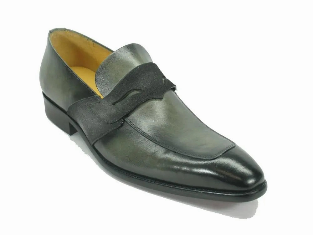 Mixed Media Modern Penny Loafer Loafers With Wedge