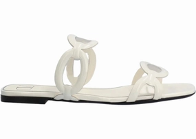 Encore Knit Slip On Valentino Square Toe Slip-On Slides Ivory (Women'S)