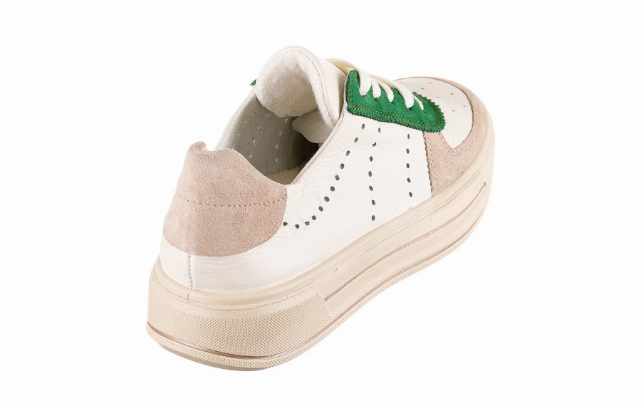 Ara Earthy Green Heeled Brogue Shoes
