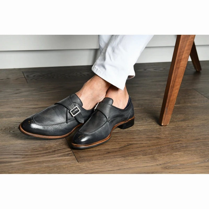 Di Bianco | Parma Monk Strap Kitten Heel Brogues