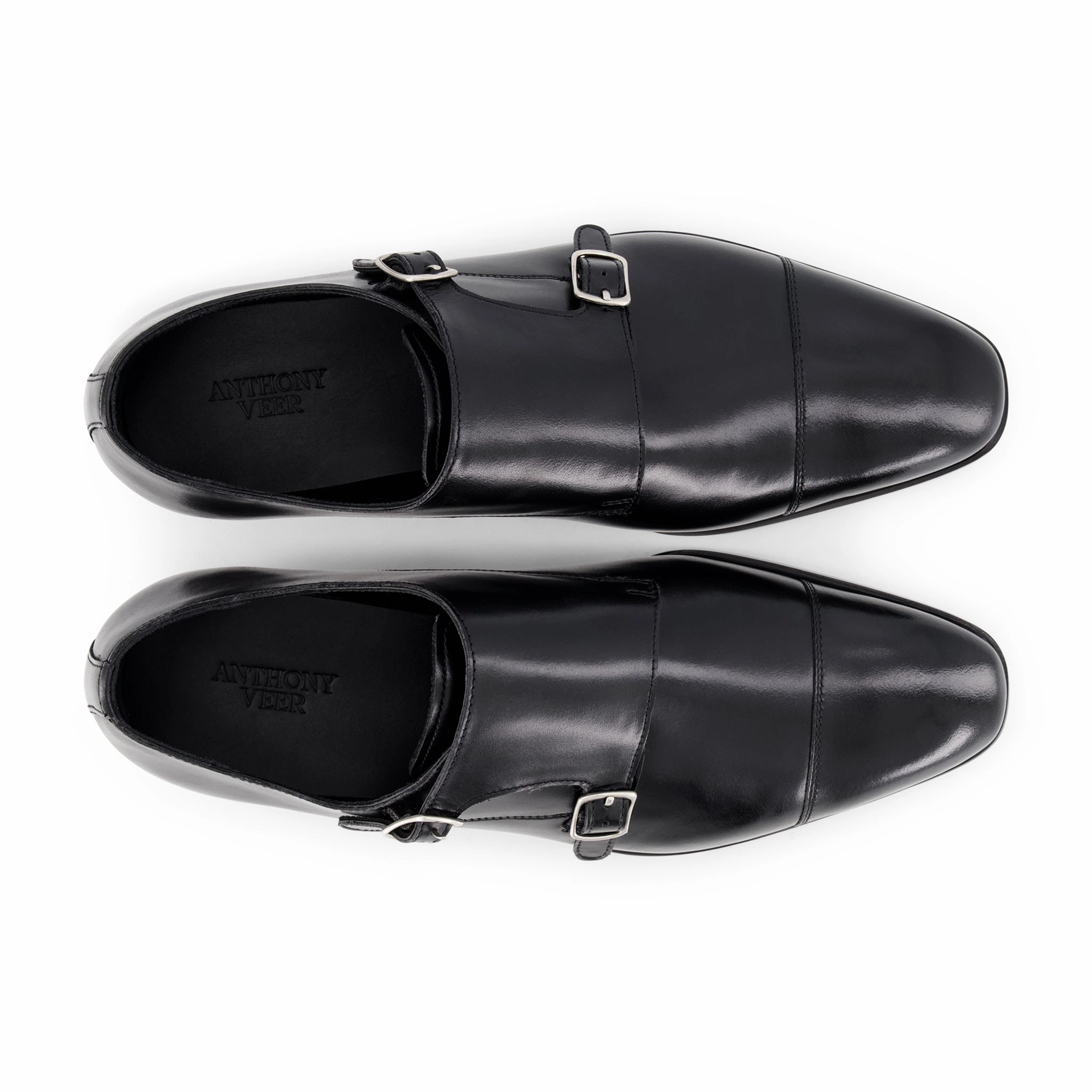 3989 Brogues Bexley Double Monk // Obsidian Black