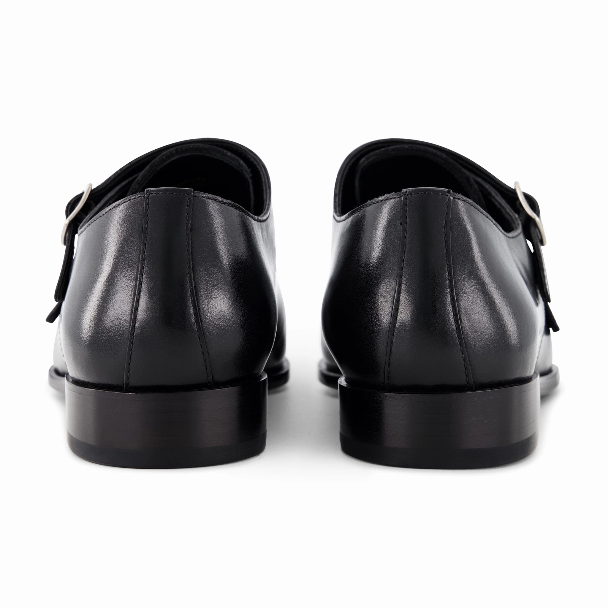 Bexley Double Monk // Obsidian Black Grafters Brogue Shoes