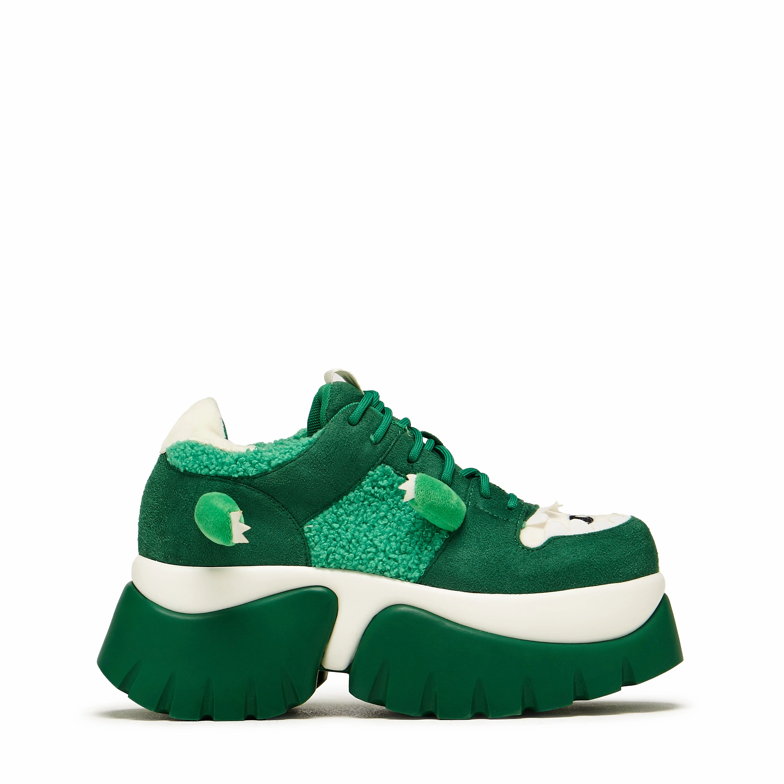Ugly Mary Jane Shoes Beanzilla Platform Trainers - Green