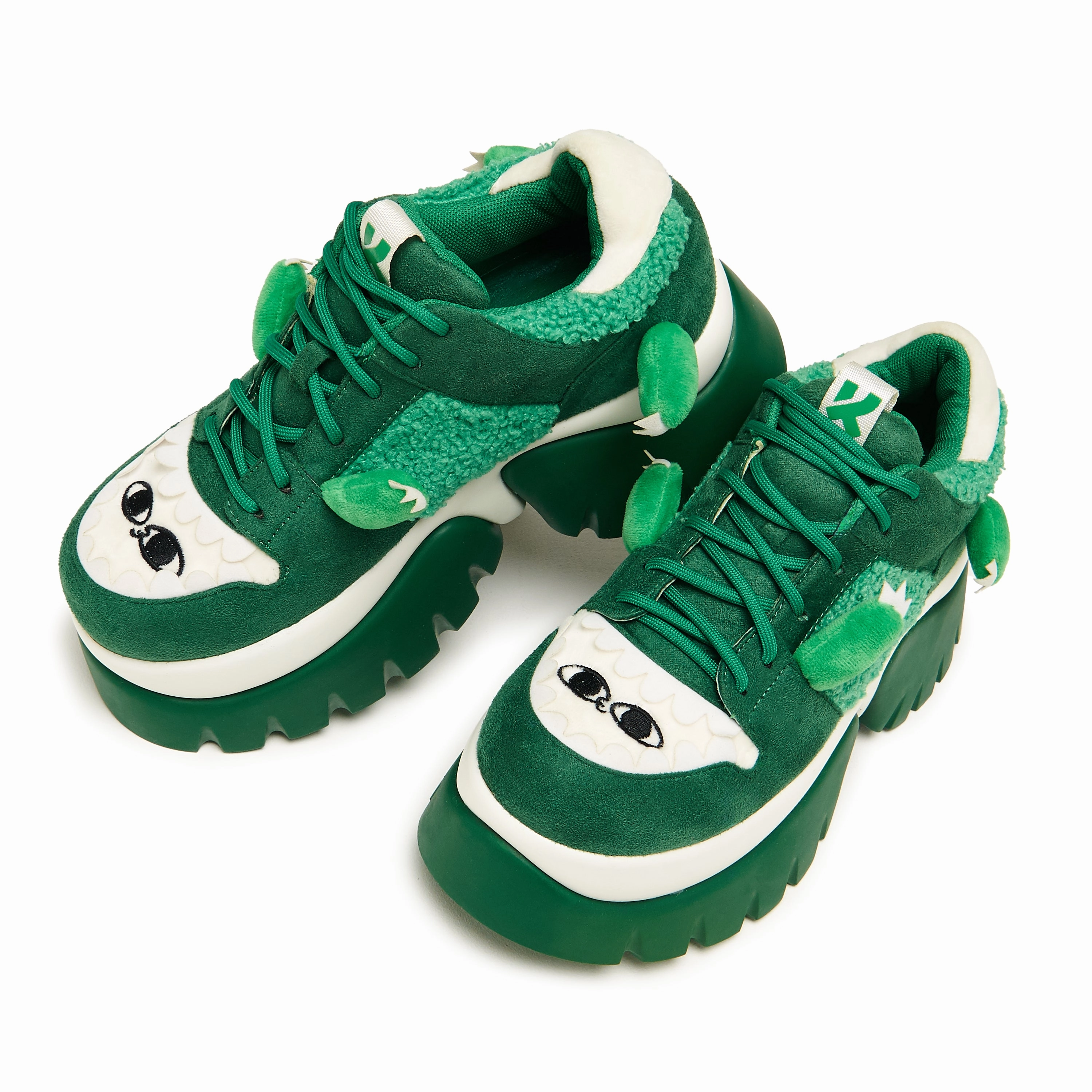 Beanzilla Platform Trainers - Green Privo Clarks Mary Jane Shoes