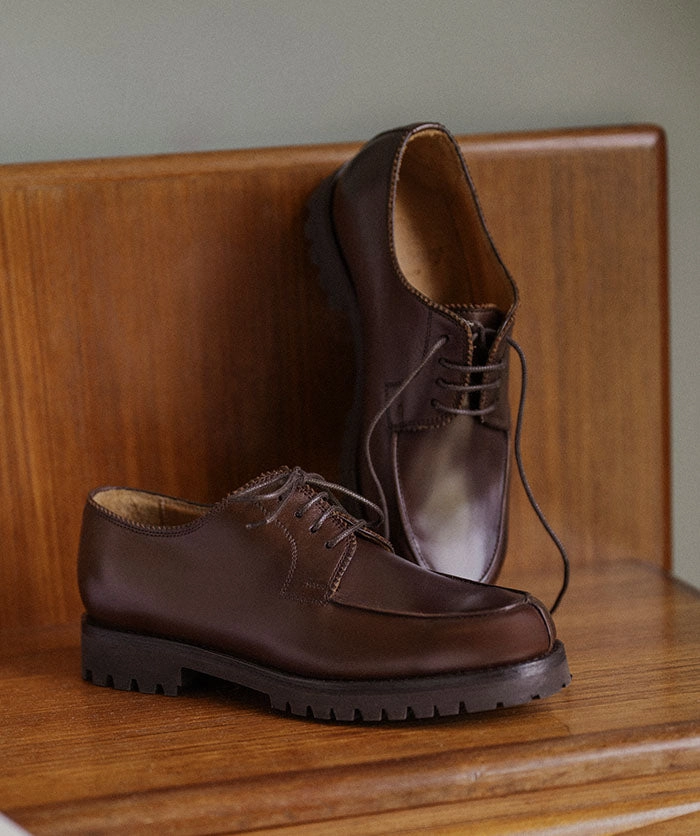 Derbies LEONIE Brun Laceless Derby Shoes